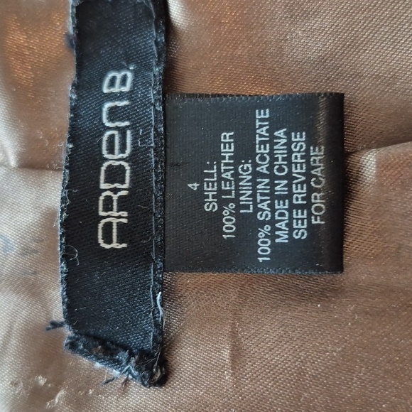 ARDEN B Bronze Metallic leather  Zipper jacket Sz 4 Four Front Pockets - Picture 14 of 16